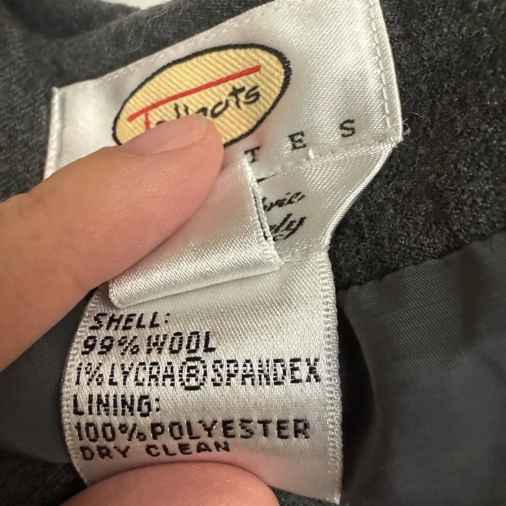 Talbots Women’s Wool size 0 vintage Charcoal grey knee length Pencil Skirt - Picture 3 of 5